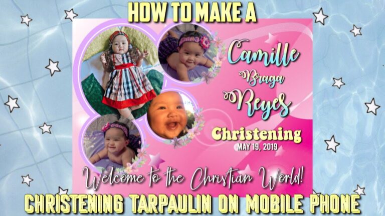 How to make tarpaulin layout for christening in Tagum City?