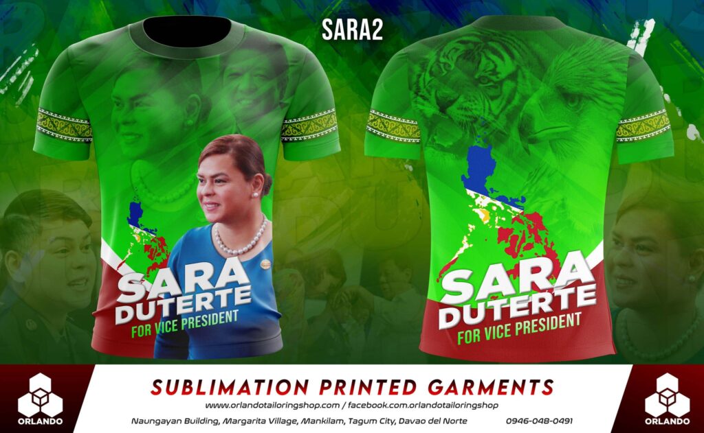 Sara Duterte Sublimation T Shirt Tagum City Rb T Shirt Tarpaulin Printing And Advertising