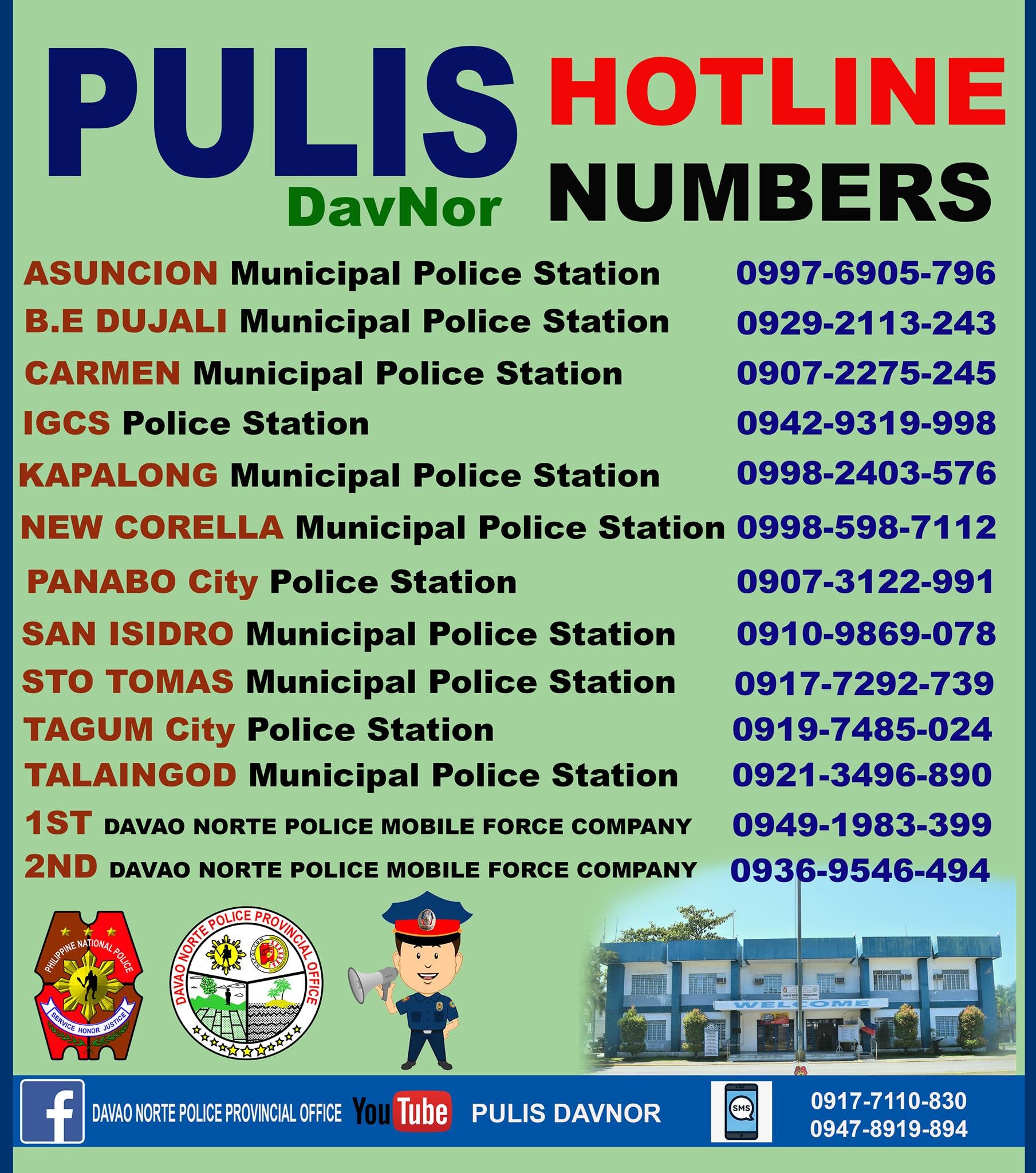 You are currently viewing Police Station Hotline Numbers – Davao Del Norte