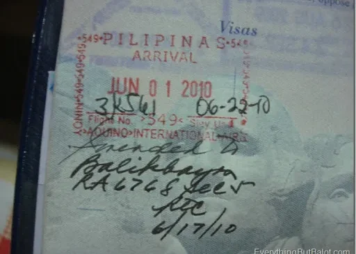 Balikbayan Visa – Tagum City