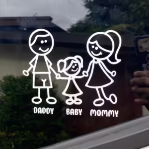 Custom Waterproof Vinyl Family Car Stickers