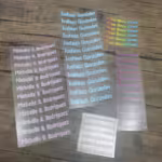 Quality Full Name UV Transfer Sticker for School Supplies, Giveaways and Souvenirs