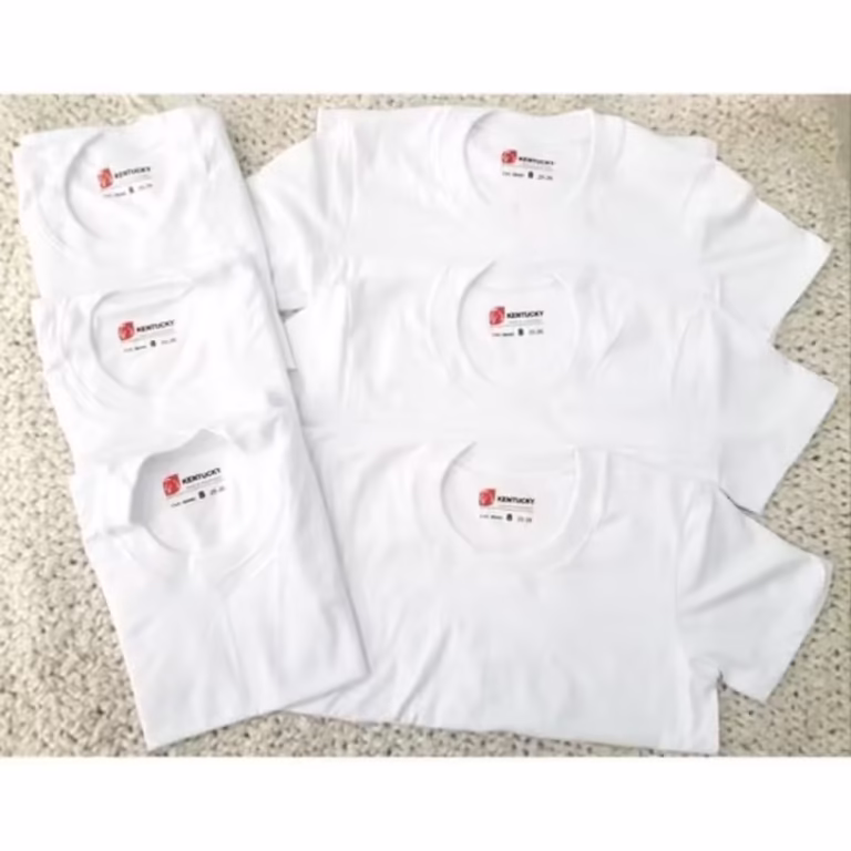 Kentucky Kids Plain White Round Neck T-shirt (Per Piece)