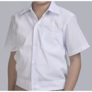 Kids’ White Polo Jacket – Straight Cut School Uniform