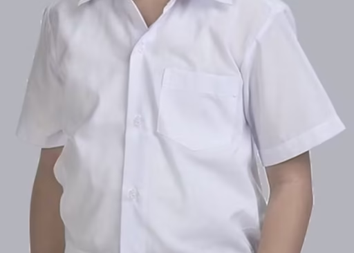 Kids’ White Polo Jacket – Straight Cut School Uniform