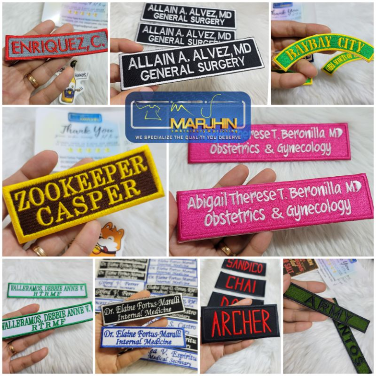 Personalized Name Patch – Custom Embroidery, Iron-On or Sew-On