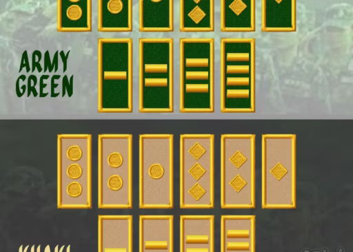 ROTC Rank Embroidered Patches (Velcro & Iron-On Options)