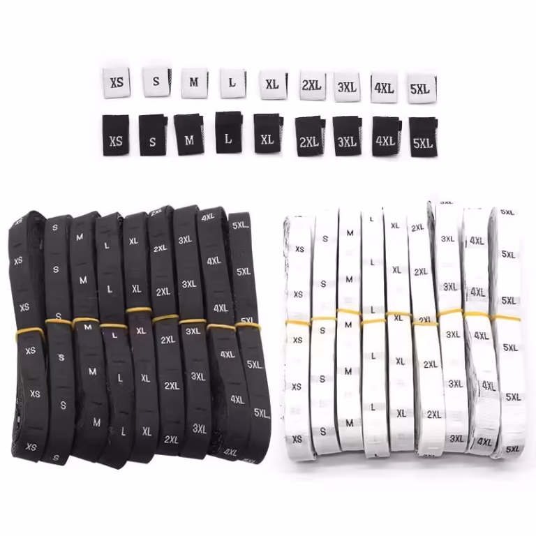 Washable Woven Clothing Size Labels