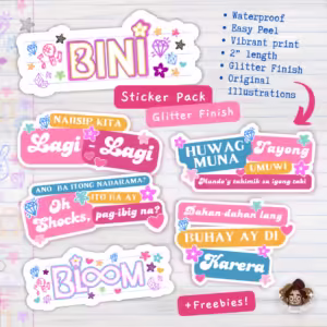 Bini Glitter & Waterproof Ppop Bloom Stickers