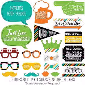 Class Reunion Photo Booth Props Kit