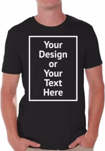 Customizable Men’s T-Shirt: Personalize with Your Image and Text, Front & Back Print