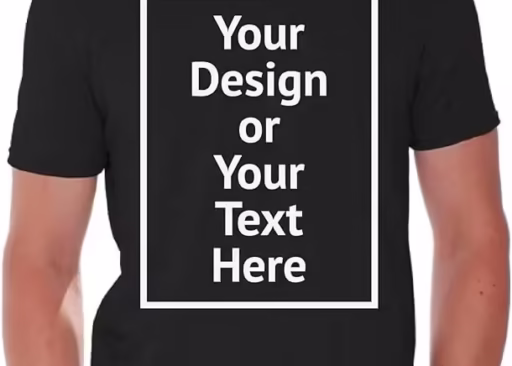 Customizable Men’s T-Shirt: Personalize with Your Image and Text, Front & Back Print