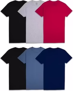 Fruit of the Loom Men’s Eversoft Cotton Stay-Tucked Crew Neck T-Shirt