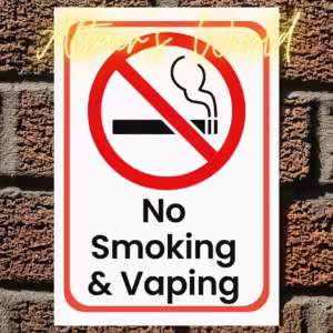 No Smoking, No Vaping Sign