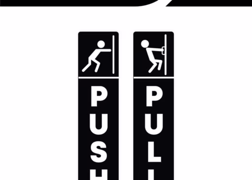 Push/Pull Door Sticker