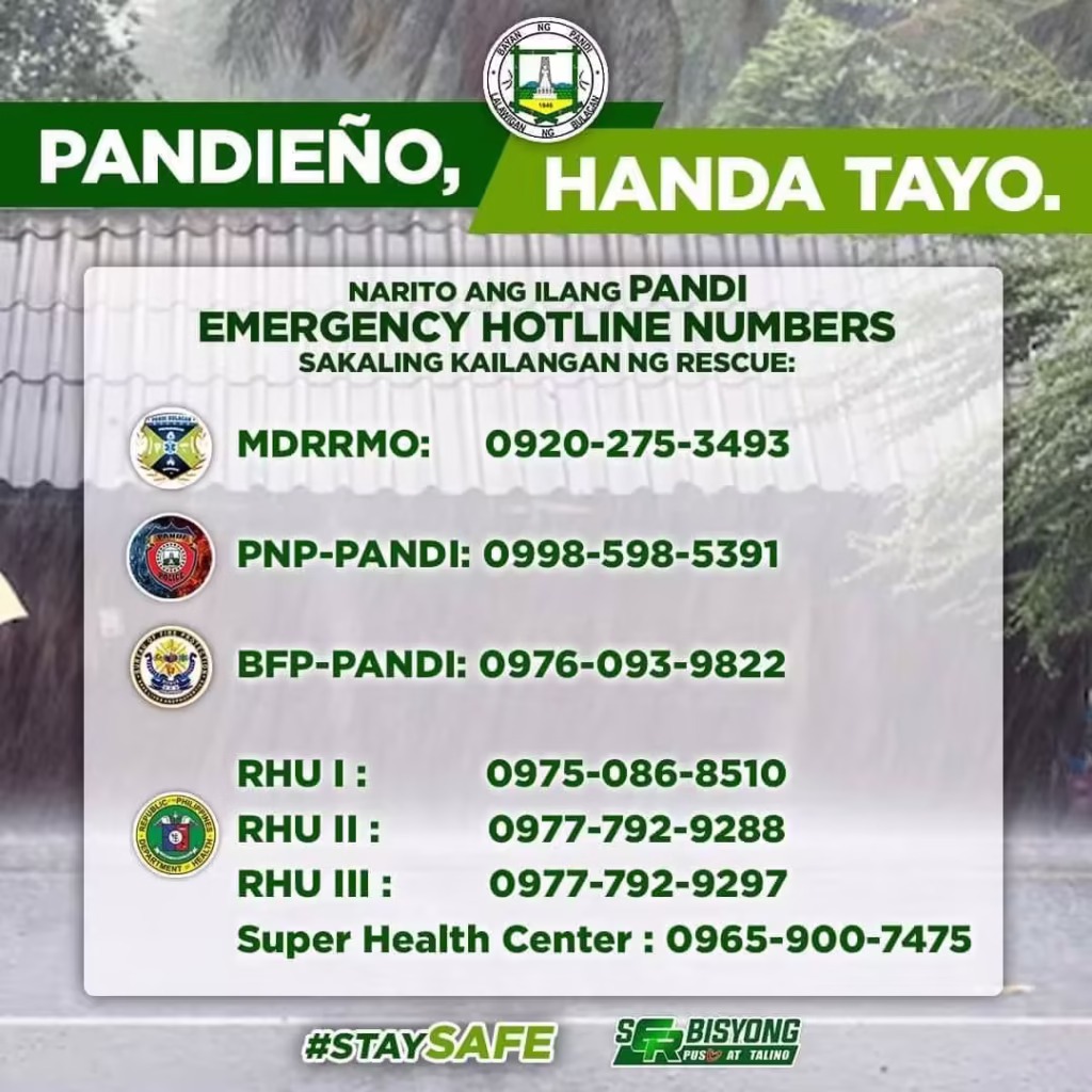 Emergency Hotline Numbers for Pandi, Bulacan Residents