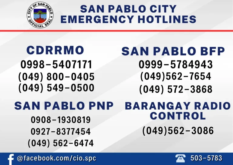 Emergency Contact for San Pablo City