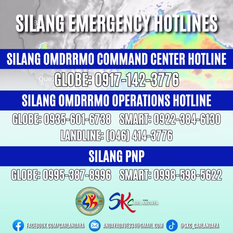 Silang, Cavite Emergency Hotline Numbers