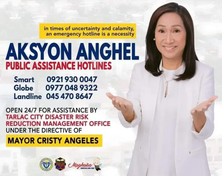 Tarlac City’s 24/7 Emergency Hotlines