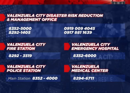 Valenzuela City Emergency Hotline Numbers