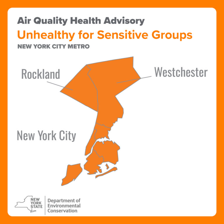 Air Quality Health Advisory for New York