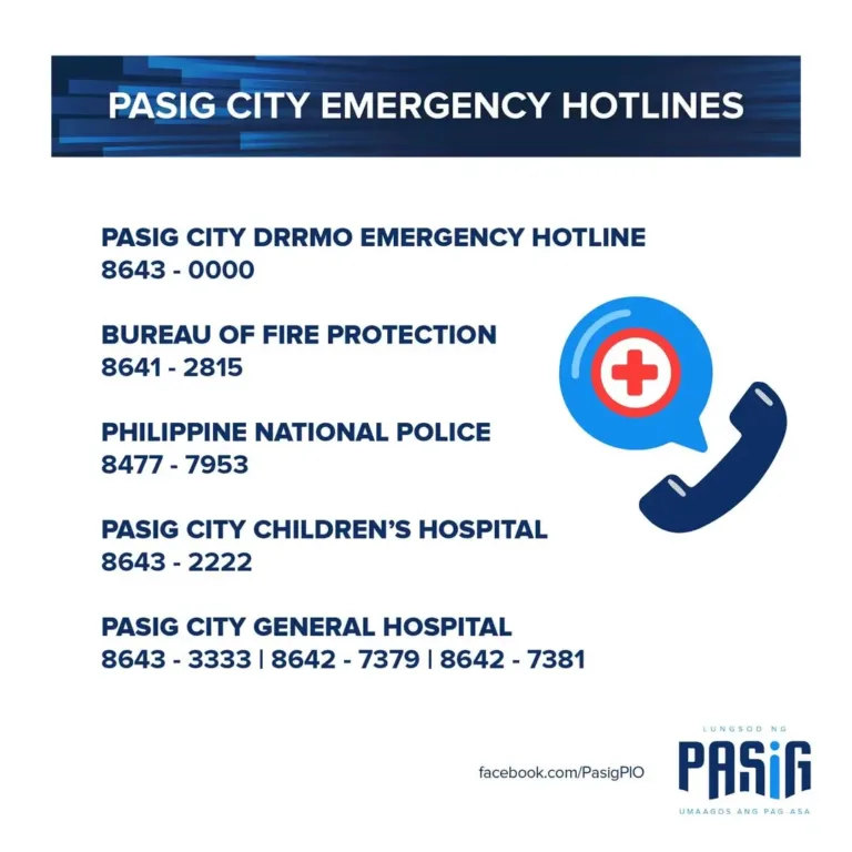 Pasig City Emergency Hotlines