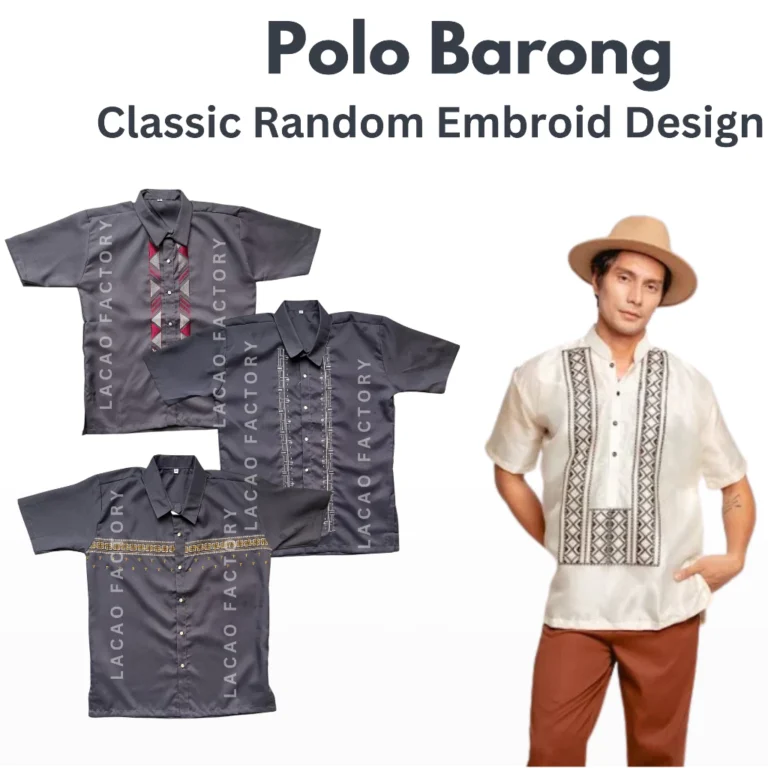 Men’s Embroidered Polo Barong