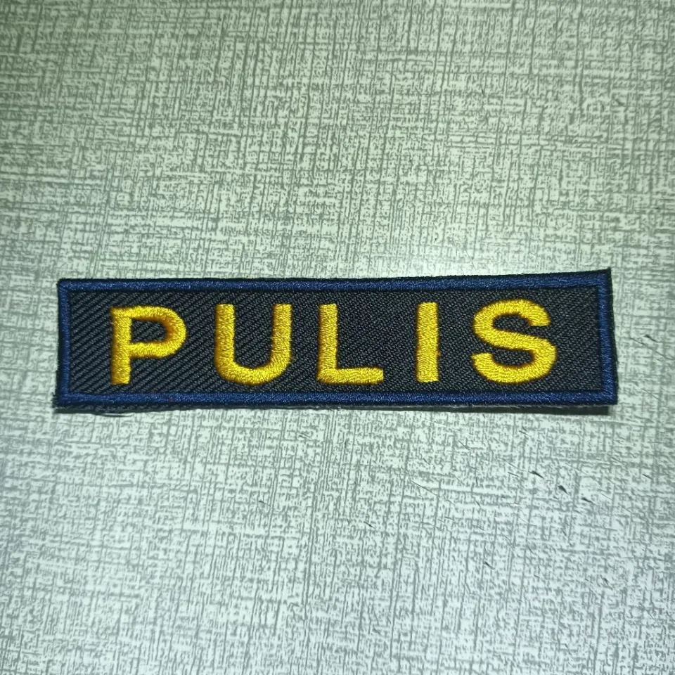 Customize Computerized Embroidery Namecloth Navy Blue yellow gold