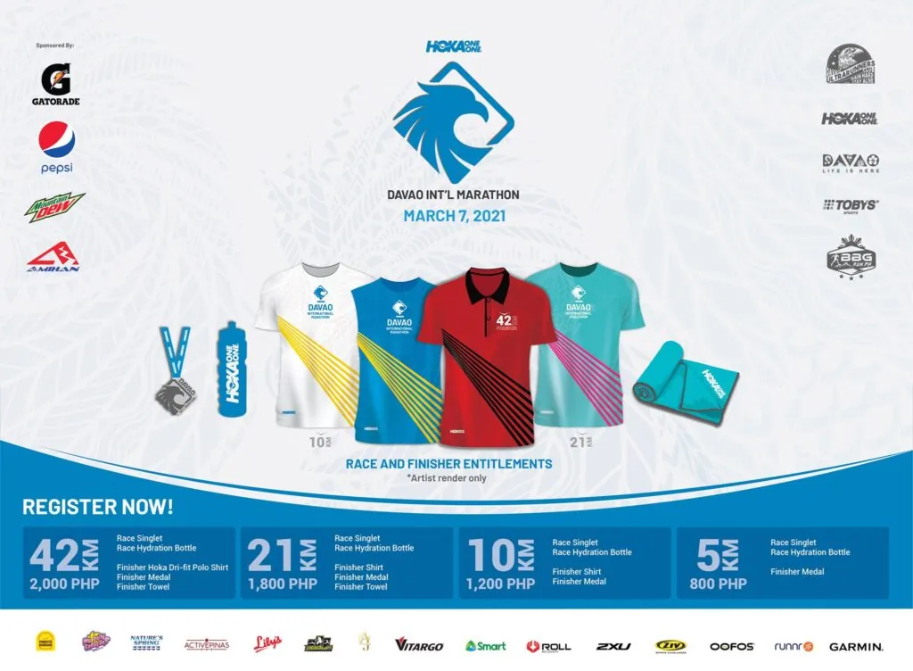 Official race marathon sublimation shirts and event medal merchandise layout