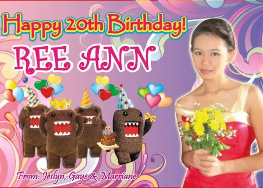 20th Birthday Tarpaulin – Tagum City
