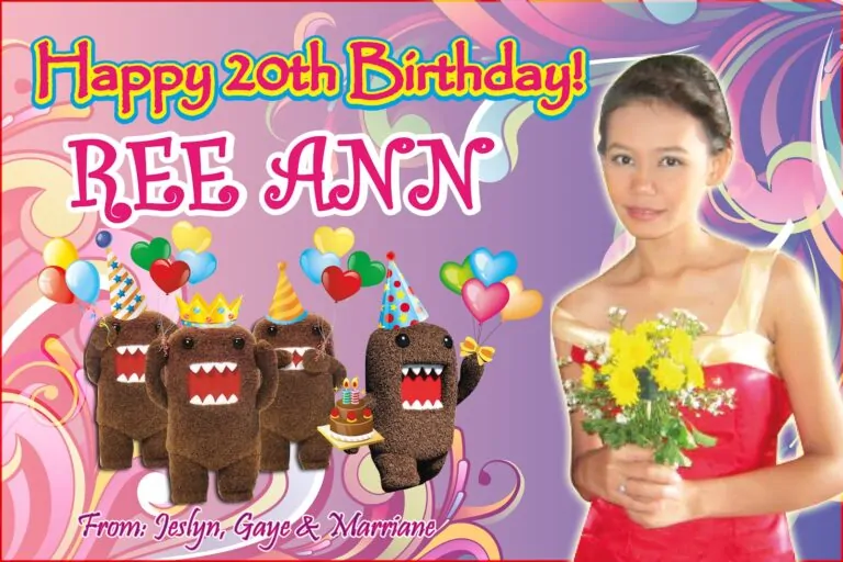 20th Birthday Tarpaulin – Tagum City