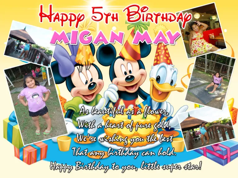 5th Birthday Tarpaulin – Tagum City