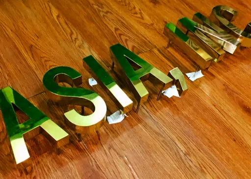 Build-up Brass Sign – Tagum City