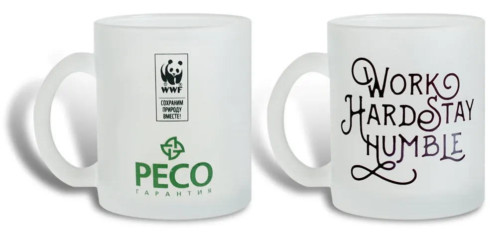 Custom frosted glass drinkware