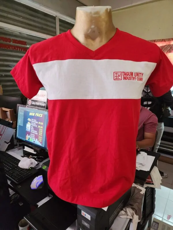 Poly-cotton blend custom t-shirt