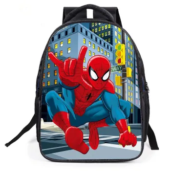 Structured school backpack with embroidered logo