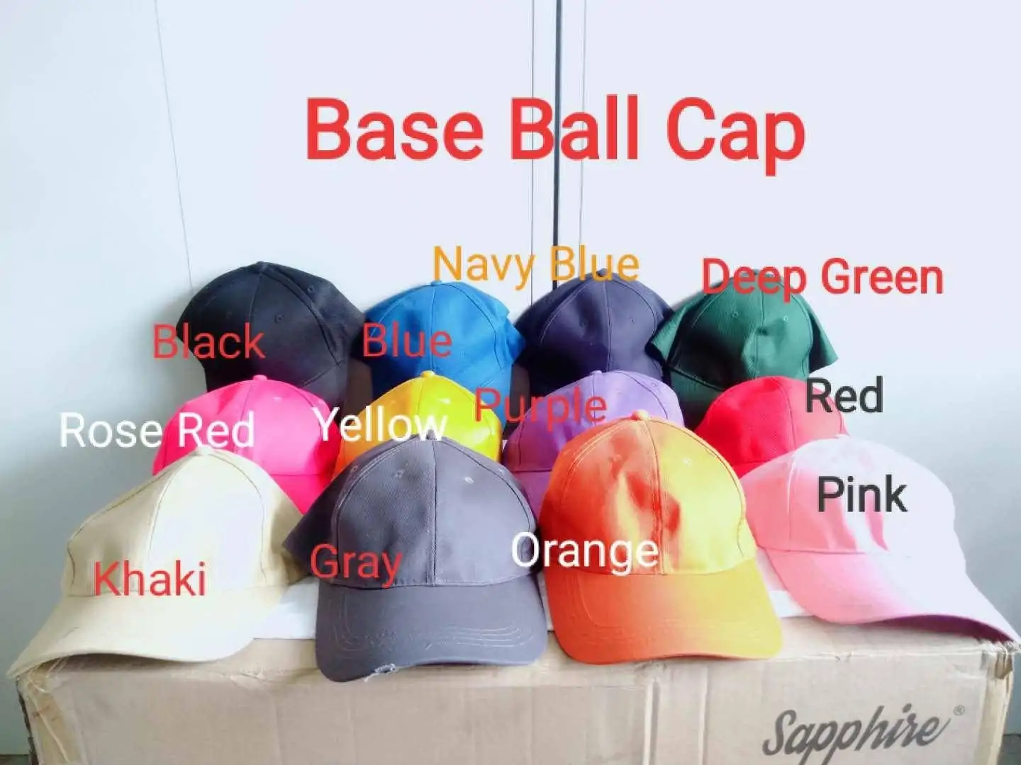 Custom embroidered baseball cap with company logo