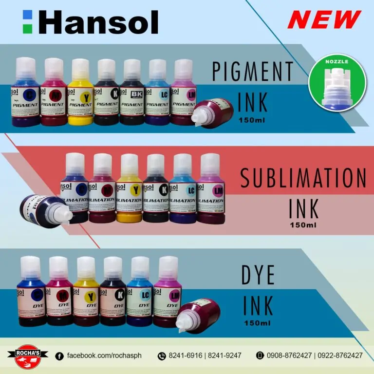 Hansol Inks – Dye, Sublimation or Pigment Ink