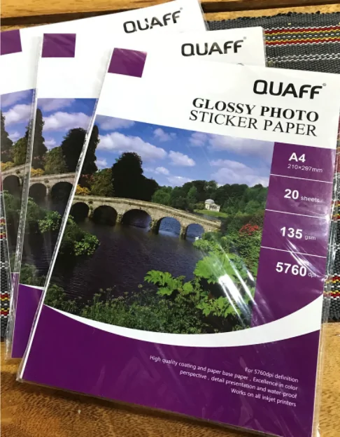 QUAFF Glossy/Matte Inkjet Photo Sticker Paper
