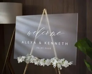 Frosted Acrylic Wedding Sign – Tagum