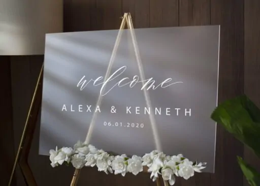 Frosted Acrylic Wedding Sign – Tagum