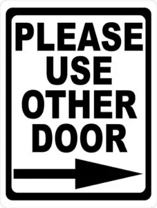 Please Use Other Door Sign – Tagum City