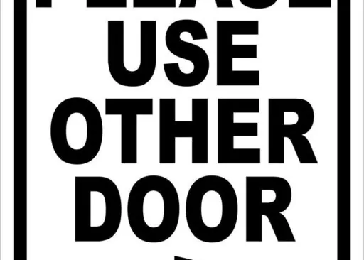Please Use Other Door Sign – Tagum City