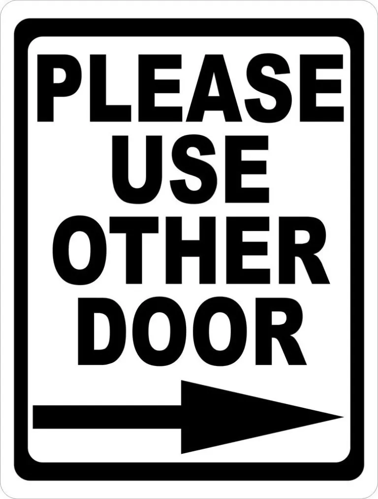 Please Use Other Door Sign – Tagum City