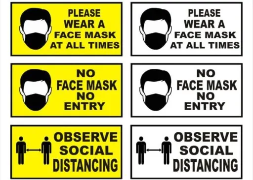 Wear Face Mask / Social Distancing Sign – Tagum City