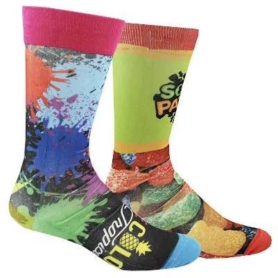 Custom sublimated socks with gradient design
