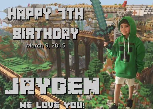 Minecraft Birthday Tarpaulin – Tagum City