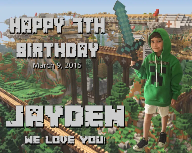Minecraft Birthday Tarpaulin – Tagum City