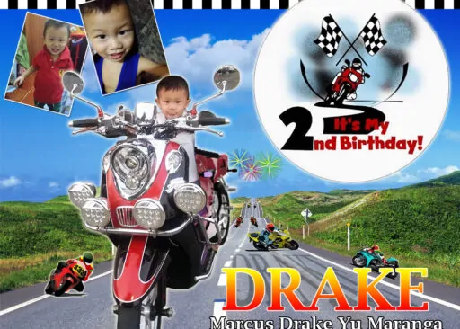 Motorcycle Birthday Tarpaulin – Tagum City