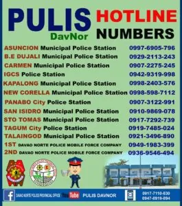 Police Station Hotline Numbers – Davao Del Norte